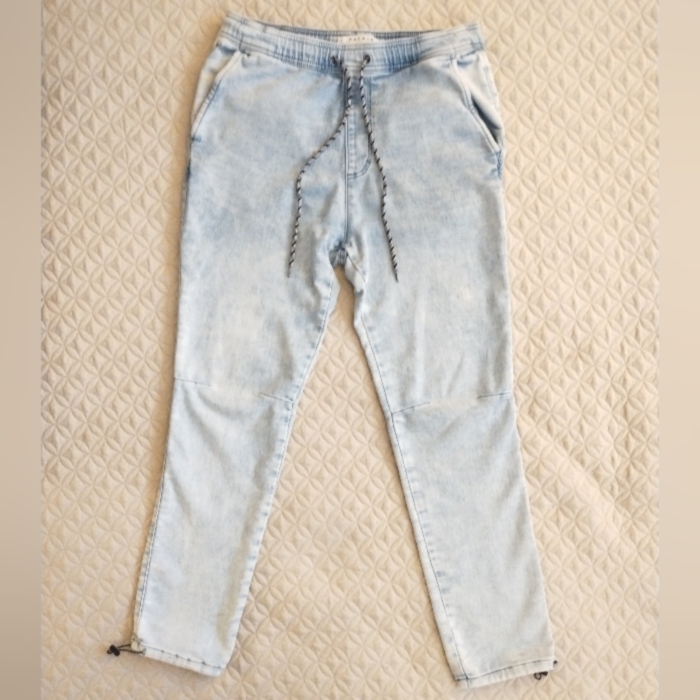 PacSun Cargo Jogger Denim Stretch Drawstring Pants Y2K Size Medium